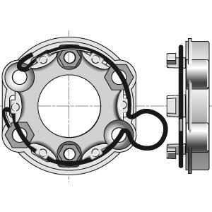 Support moteur traditionnel universel ( pose sur équerre ) ZAMAC