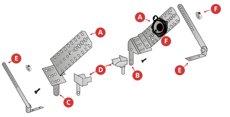 KIT TRADITIONNEL pour motorisation en axe de 60 en motorisation SOMFY ou AOK