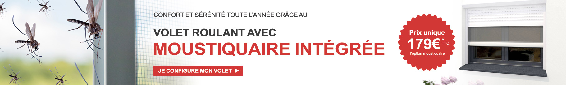 VOLET ROULANT A MOUSTIQUAIRE INTEGREE