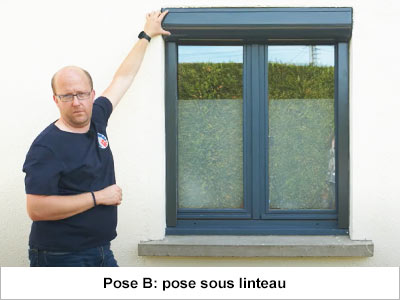 Pose B pose sous linteau