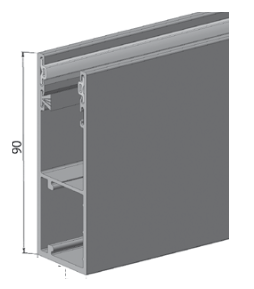 coulisse 90x34 pour porte enroulable