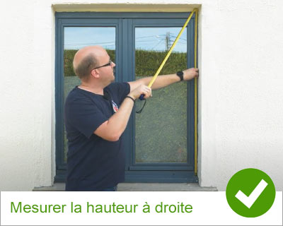 Mesurer la hauteur à droite de l'appui au linteau