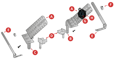 KIT TRADITIONNEL pour motorisation en axe de 40 en motorisation SOMFY